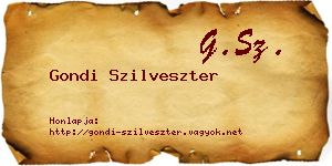 Gondi Szilveszter névjegykártya